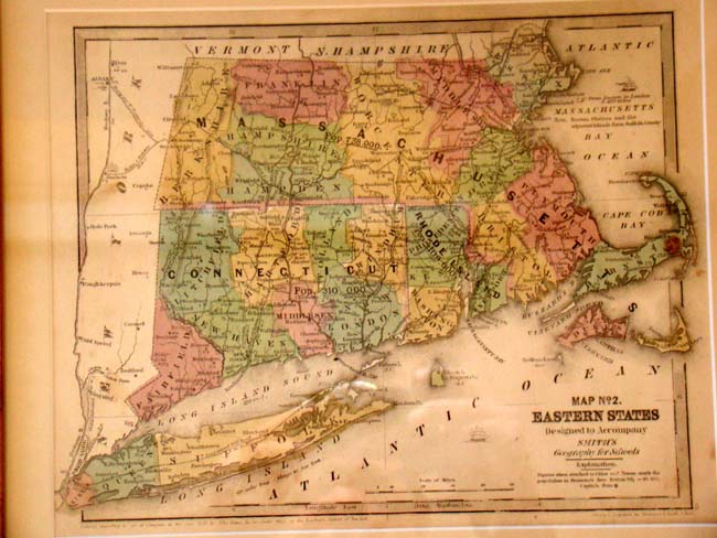 Smiths' Map of the Eastern States published in 1843
